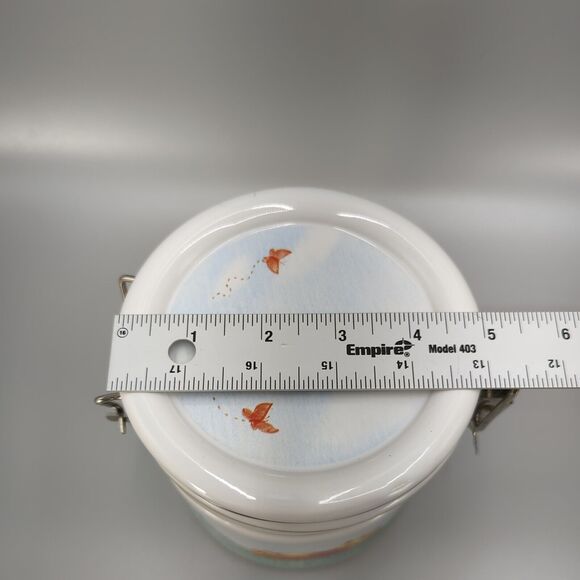 Disney Simply Pooh 6" Latched Lid Ceramic Crock Storage Jar Canister - Picture 10 of 10